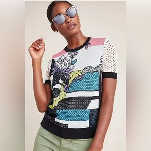 Floral Patterned Short Sleeve Top